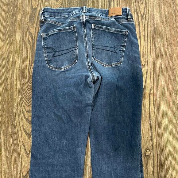 American Eagle Womens Curvy Hi-Rise Jeggings Denim Medium Wash Size 6 Short - Picture 4 of 12